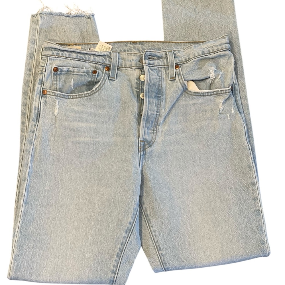 NWOT Levi’s 501 S skinny denim blue jeans